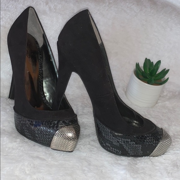 Carlos Platform Heel with steel toe snake design - Picture 1 of 7